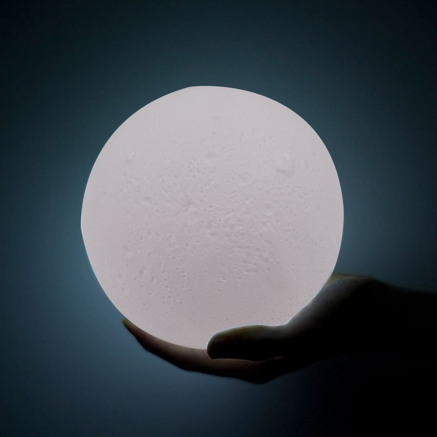 Moon Night Lamp With Plastic Stand Night Lamp For Bedroom (19 X14 Cm 1 Pc)